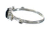 Jet Heart Flower Sterling Silver Southwest Ring Size 5-1/4 WX60716